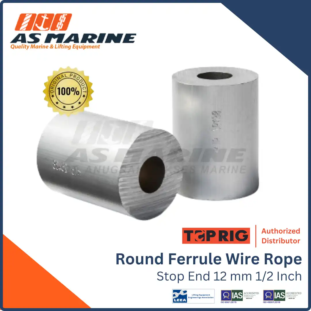 Toprig Round Ferrule / Stop End Wire Rope 1/2 Inch